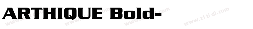 ARTHIQUE Bold字体转换